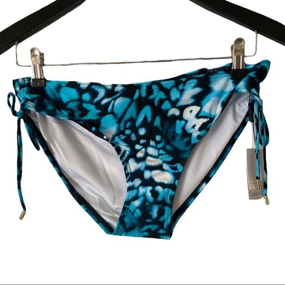🆕: CK Swim: Hipster Brief Bikini Bottom With Drawstring Tie Sides - Picture 3 of 13